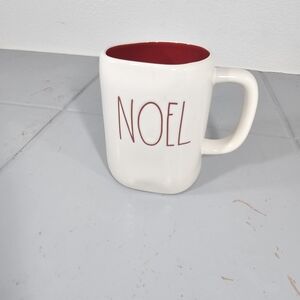 Noel Holiday Mug - White with Red Interior